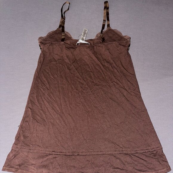 Abercrombie & Fitch Brown tank top with lace lining on the top Size S - Picture 2 of 4